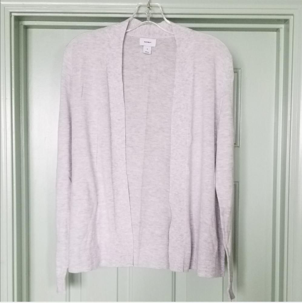 Old Nay Lightweight Open Front Sweater Gray Medium NWT